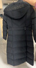 坦博爾鵝絨服女長款連帽收腰顯瘦加厚保暖女士羽絨服550890D能量黑165 曬單實拍圖