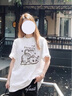 回力長袖t恤女秋裝2025年最新款小貓內(nèi)搭打底衫初中生純棉寬松體恤衫 曬單實拍圖
