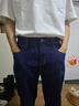 Navigare意大利小帆船男士藍色牛仔褲春秋季顯瘦寬松直筒褲休閑彈力長(cháng)褲子 電光靛藍色 32 曬單實(shí)拍圖