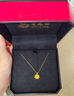 中國黃金（CHINA GOLD）黃金吊墜女士足金小方糖項鏈鎖骨金掛墜生日婦女節禮物送老婆女友 【今/次日達】繞線(xiàn)小方糖吊墜 約1g【贈S925鏈】 曬單實(shí)拍圖