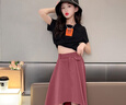 邁兜熊（MAIDOUXIONG）女童夏裝套裝新款洋氣兒童節(jié)禮物夏季時髦裙子兩件套半身裙短袖潮 皮粉色 T恤+裙子兩件套 160 曬單實拍圖