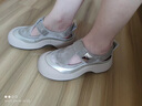 星期六品牌厚底包頭涼鞋女2025夏季新款透氣鏤空休閑鞋魔術(shù)貼松糕單鞋女 香檳色5CM增高顯瘦 37 曬單實(shí)拍圖