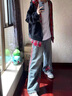 楠笙記美式條紋工裝牛仔褲男士潮牌新款寬松直筒闊腿高街痞帥休閑長(zhǎng)褲子 藍(lán)色 XL 曬單實(shí)拍圖