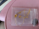 中國黃金（CHINA GOLD）足金碎碎冰環(huán)環(huán)相扣項(xiàng)鏈女生新款純金七夕情人節(jié)禮物送女朋友老婆 足金碎碎冰環(huán)環(huán)相扣項(xiàng)鏈 約2.9g+心動禮盒 曬單實(shí)拍圖