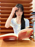 茉衣雅（MOYIYA）顯瘦jk制服套裝裙女夏季學(xué)院風(fēng)水手服短袖襯衫海軍領(lǐng)蛋糕裙兩件套 藍(lán)色海軍領(lǐng)上衣+杏色蛋糕裙 M 建議90-105斤 曬單實(shí)拍圖