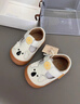 泰蘭尼斯童鞋春季新款真皮寶寶皮鞋嬰兒鞋新生女寶寶防滑步前鞋軟底機能鞋 米白 19 內長(cháng)13cm適合腳長(cháng)11.8~12.2 曬單實(shí)拍圖
