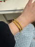 周六福貓眼金珠5G金黃金手串手鏈女 計價(jià)A1913608 約8.32g 16cm生日禮物 曬單實(shí)拍圖