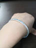 翡寶翠9999足銀三面碎碎冰銀手鐲女士手鐲子女神節禮物送女友老婆生日 約20克 60圈口 曬單實(shí)拍圖