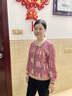 俞兆林（YUZHAOLIN）媽媽春秋季新款套頭上衣長(cháng)袖t恤中年針織小衫中老年人襯衣套裝 五號色套裝(上衣+黑色褲子) 3XL 建議120-130斤 曬單實(shí)拍圖