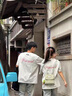 安初夏重磅純棉刺繡短袖t恤男夏季寬松美式高街潮牌情侶裝半袖小眾上衣 白象灰【紅色字母】精梳純棉 XL 115-135斤 曬單實拍圖