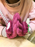 普竹川元兒童卡通可愛草莓熊全包五指手套女童秋冬季加厚保暖分指針織指套 玫粉色草莓熊全指手套-適用2-8歲 彈力束口丨防風保暖丨舒適親膚 曬單實拍圖