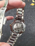 金仕盾純全自動(dòng)機械表男夜光商務(wù)防水鎢鋼手表品牌十大名表正品名牌男表 羅馬鋼帶本白男 曬單實(shí)拍圖
