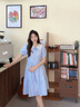 Teenie Weenie小熊女裝白色連衣裙2025夏季新款俏皮甜美少女感花邊裙子 淺藍(lán)色 S 曬單實(shí)拍圖