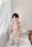 班喜迪女童連衣裙夏裝2025新款洋氣兒童公主裙小童背心裙夏季女寶寶裙子 粉色 100 曬單實(shí)拍圖