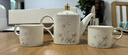 華光國(guó)瓷骨瓷茶具整套 描金茶壺茶杯高端禮盒裝節(jié)日喬遷送禮青亭3頭 曬單實(shí)拍圖