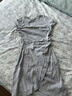 唐獅夏季新款女圓領(lǐng)短袖連衣裙WP 淺麻灰 L 曬單實(shí)拍圖