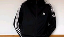 adidas經(jīng)典復(fù)古運動立領(lǐng)夾克外套女裝春季阿迪達(dá)斯官方三葉草 黑色(推薦選大一碼)   M 曬單實拍圖