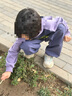EBAER兒童防水運(yùn)動(dòng)褲秋裝新款男童戶外休閑長(zhǎng)褲女童褲子 藍(lán)盈紫 130cm  曬單實(shí)拍圖