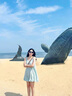 沂懿吊帶連衣裙女裙子夏天2025新款大碼海邊沙灘裙小個子顯瘦遮肚子 吊帶花苞連衣裙【藍(lán)色】 L 曬單實(shí)拍圖