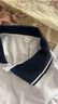 中小學(xué)生校服內搭短袖T恤夏季休閑高中生白色上衣polo衫高中班服 白色藏藍領(lǐng)白邊 165 曬單實(shí)拍圖