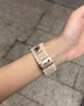 犀犬適用iphone watch s10表帶編織新款蘋(píng)果手表s9卡通小熊插畫(huà)applewatchS876華為Fit3智能se2創(chuàng  )意小 【粉色春櫻彩點(diǎn)】（爆款） 主推 46mm（適用于S10代）（不含手 曬單實(shí)拍圖