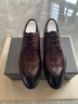 鉑萊丹尼品牌皮鞋男2025新款英倫風(fēng)商務(wù)正裝男鞋布洛克雕花皮鞋鱷魚(yú)紋鞋子 紅棕 44 曬單實(shí)拍圖