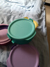 特百惠（Tupperware）微波飯盒可麗便攜圓碗4件套550ML帶提手密封冷藏保鮮盒 可麗便攜圓碗4件套 550ml 曬單實(shí)拍圖