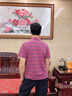 老爺車父親節(jié)禮物實用送爸爸T恤男士中老年人衣服純棉短袖40-50歲夏季衫 紅色0982020086 M (170) 建議120-135斤 曬單實拍圖