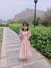 G.DUCKKIDS童裝女童連衣裙夏季公主裙兒童裙子夏天碎花A字裙女大童顯瘦長(cháng)裙 百合花 140 尺碼9~10歲【130-140cm】cm 曬單實(shí)拍圖