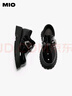 MIO米奧樂(lè )福鞋2025春季新品金屬飾扣學(xué)院風(fēng)厚底增高通勤百搭單鞋 黑色 38 曬單實(shí)拍圖