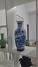 汪洋大海景德鎮陶瓷器仿古青花瓷花瓶插花新中式客廳電視柜酒柜裝飾品擺件 46cm新山水冬瓜+底座 曬單實(shí)拍圖