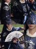 卡悠萊（KAYOULAI）唐制漢服圓領(lǐng)袍男缺胯袍女中國風(fēng)俠客帥氣武俠風(fēng)非古裝 藏藍(lán)色圓領(lǐng)袍+腰帶+護(hù)腕+白內(nèi)襯 XL 均碼 曬單實(shí)拍圖