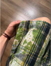 NASA XVVX美式扎染綠色格子短褲男新款夏季vintage外穿休閑五分褲潮流褲衩 星朗綠 XL 曬單實(shí)拍圖