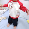 巴拉巴拉寶寶衣服男童春秋運(yùn)動(dòng)套裝加絨萌趣拜年服 紅黑色調(diào)00369 100cm 曬單實(shí)拍圖