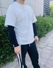 豪天保冰袖電競電競袖套游戲冰袖fps冰袖冰袖男電競套袖透氣游戲護臂 電競黑（一對裝） 露指款【升級手感】 曬單實(shí)拍圖