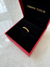 中國黃金（CHINA GOLD）黃金戒指足金碎碎冰戒指滿(mǎn)天星素圈指環(huán)七夕情人節生日禮物送女友 碎碎金戒指【女戒】 約2.8g 曬單實(shí)拍圖
