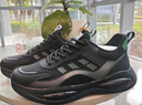 羅賓賜品牌輕奢男鞋秋冬季新款運動(dòng)鞋男休閑百搭老爹鞋子男士跑步旅游鞋 黑色【皮面】-高端男鞋 42 曬單實(shí)拍圖