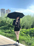 安晴anshine雙層太陽傘防曬防紫外線折疊晴雨傘兩用遮陽傘防曬傘upf50 雅黑 曬單實(shí)拍圖