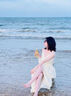 微光里2025春夏新款米白色吊帶連衣裙女收腰顯瘦沙灘裙海邊度假長裙子 疊層開叉吊帶裙白杏M碼80-100斤 曬單實拍圖