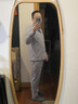 諾帝卡（NAUTICA）【100%棉】睡衣套裝男士家居服純棉兩件套 灰色 L 曬單實(shí)拍圖