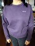 安踏衛衣女裝夏季新款透氣保暖針織圓領(lǐng)套頭衫寬松純色打底上衣休閑服 -6緋紫色【常規款】 L 170 曬單實(shí)拍圖
