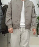 杰克·瓊斯（JACK&JONES）男裝春秋款潮流棒球領寬松休閑刺繡上衣夾克外套飛行員夾克男士 黑色E41 M (175) 曬單實拍圖