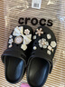 卡駱馳（crocs）洞洞鞋女 貝雅云彩Clog一腳蹬穿沙灘鞋涼拖鞋 208186-001 曬單實(shí)拍圖