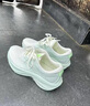 安踏葉子7丨女鞋運動(dòng)鞋女春季輕便減震厚底增高休閑鞋網(wǎng)面透氣跑步鞋 【葉子5】象牙白/淺曦綠/熒光淺草綠-1 38 (235mm) 曬單實(shí)拍圖
