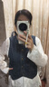 她池牛仔馬夾2025秋裝新款女裝復(fù)古單排扣水洗修身圓領(lǐng)馬甲 曬單實拍圖