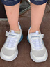 Skechers斯凱奇風(fēng)豹跑鞋兒童網(wǎng)面氣墊緩震休閑鞋男女童跑步鞋405316L 男款/白色/藍色/WBLU 30 曬單實(shí)拍圖