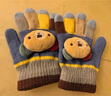 愛寶適嬰兒手套冬季寶寶毛絨保暖五指手套兒童分指手套8007彩虹小熊 曬單實拍圖