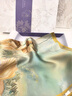 GIAVENTOLA53CM油畫花卉小方巾桑蠶絲發(fā)帶絲巾女春秋季真絲圍巾裝飾領(lǐng)巾 向陽花 曬單實拍圖
