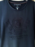 TOMMY HILFIGER25春夏新款男裝高級(jí)感柔順絲光棉壓紋徽章純色短袖上衣T恤 藏青色DW5 L （推薦：150-165斤） 曬單實(shí)拍圖