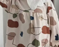 舒貝怡女童木耳花邊娃娃翻領(lǐng)長(cháng)袖T恤新秋季寶寶上衣外出嬰兒衣服 110CM 曬單實(shí)拍圖